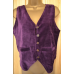 Fair Trade Unisex Velvet Waistcoat- Purple