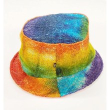 Tie Dyed Rainbow Hemp Bucket Hat