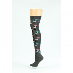 Flamingo over knee socks