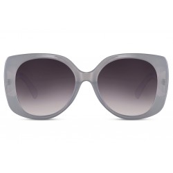 Recycled Retro Vintage Sunglasses;  Grey Oversized Square